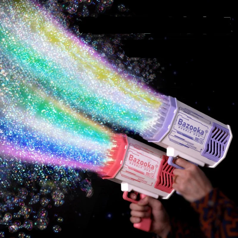 SENNIU New 69 Holes bubble Machine Gatlingunicornic Bazootops Teee Gun Plastic Color BOX Unisex Toys Bubble Gun