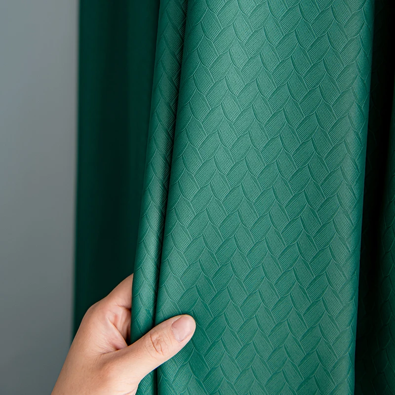 Wholesale Luxury Textured Blackout Curtain Fabric Polyester Blackout Fabric Curtains for Bedroom and Living Room