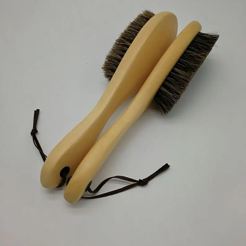 
Factory price magic wooden handle horse hair suit coat clothes brush 