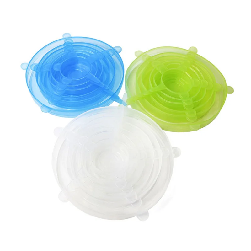 Custom Multifunctional Reusable For Container Bowl Universal Round Silicone Bowl Lid Cling Lid