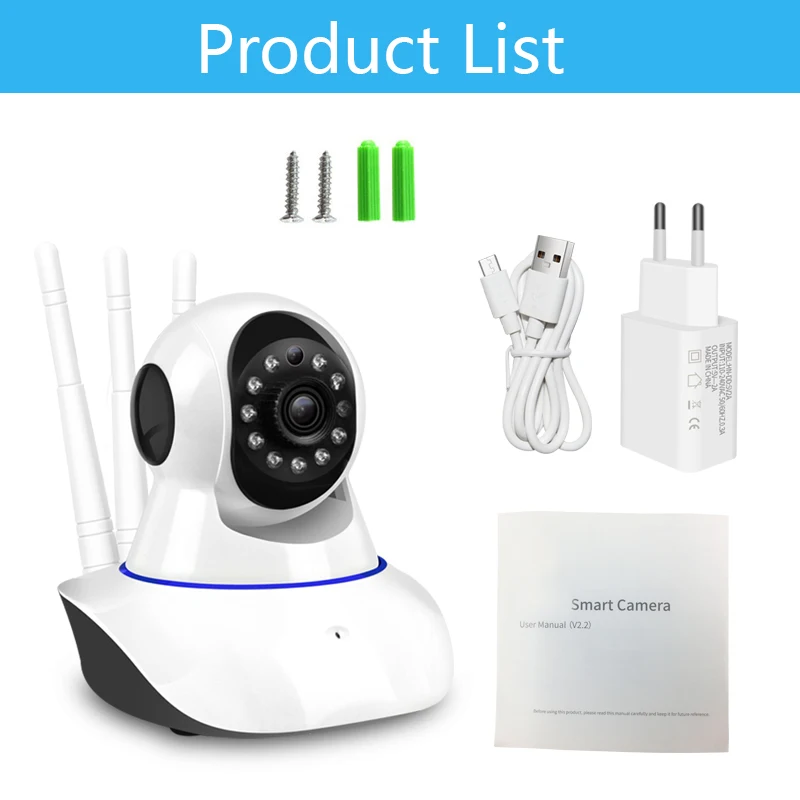 
2.4G 5G dual-band Wifi Security Cameras Home CCTV Camera Surveillance IR Night Vision Baby Monitor 1080P HD Wifi Camera 