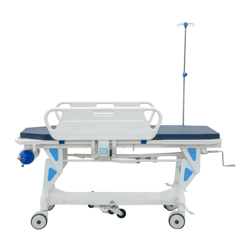 MN-SD001 Hospital Medical Equipment Patient Transport Stretcher Simple Patient Transfer Stretcher With Central Lock System