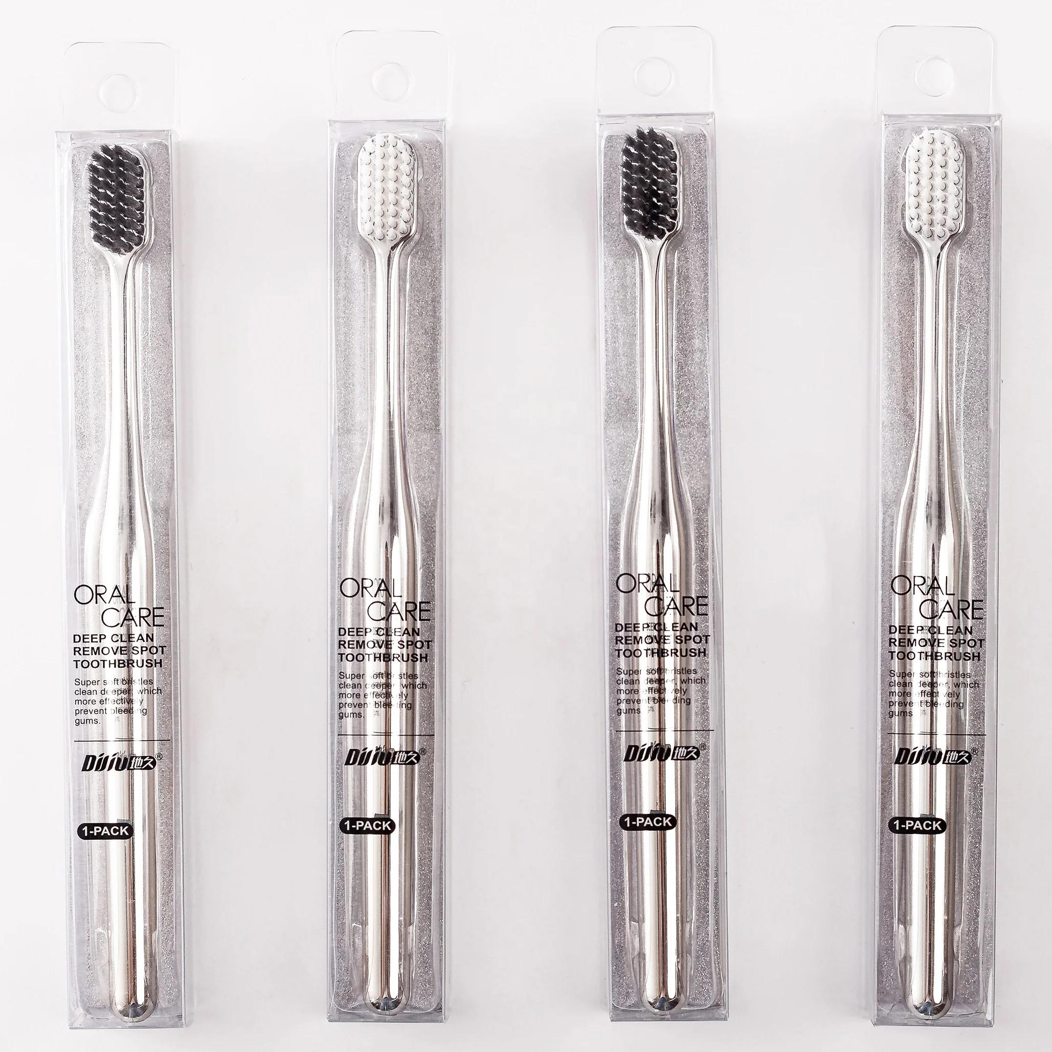 2021 New arrival hot selling professional silver handle adult toothbrush