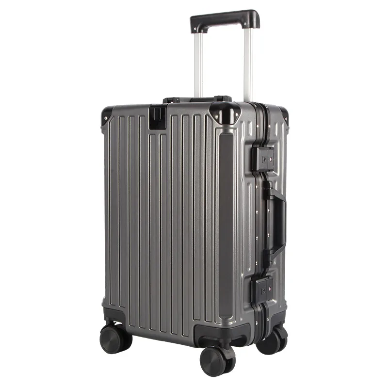 Manufacturers wholesale luggage Japanese aluminum frame rod zipper box male and female students 20 inch carry on