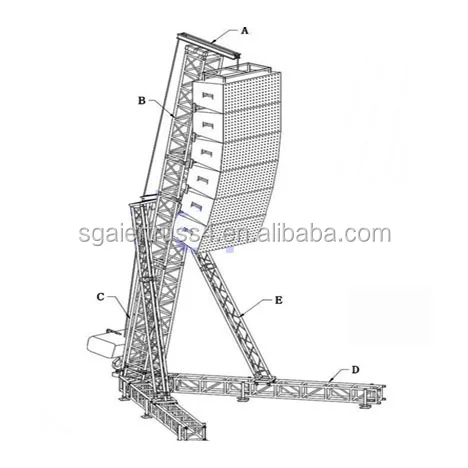 Sgaier Aluminum Alloy Universal Line Array Speaker Stand Adjust Surround Sound Speaker Floor Stand For Concert