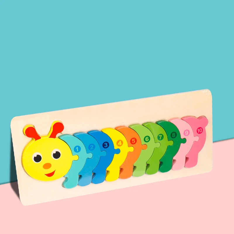 Wholesale Customize best welcome fashion 3d wooden puzzle jigsaw Educational Games Toys for kids