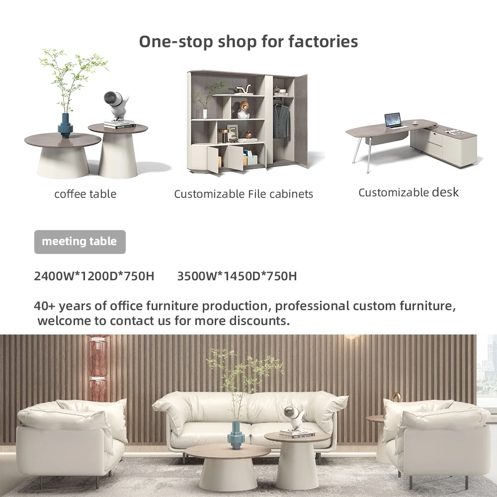 High Quality luxury modern office desk and chair set office table conference table with cabinet italian design executive desk