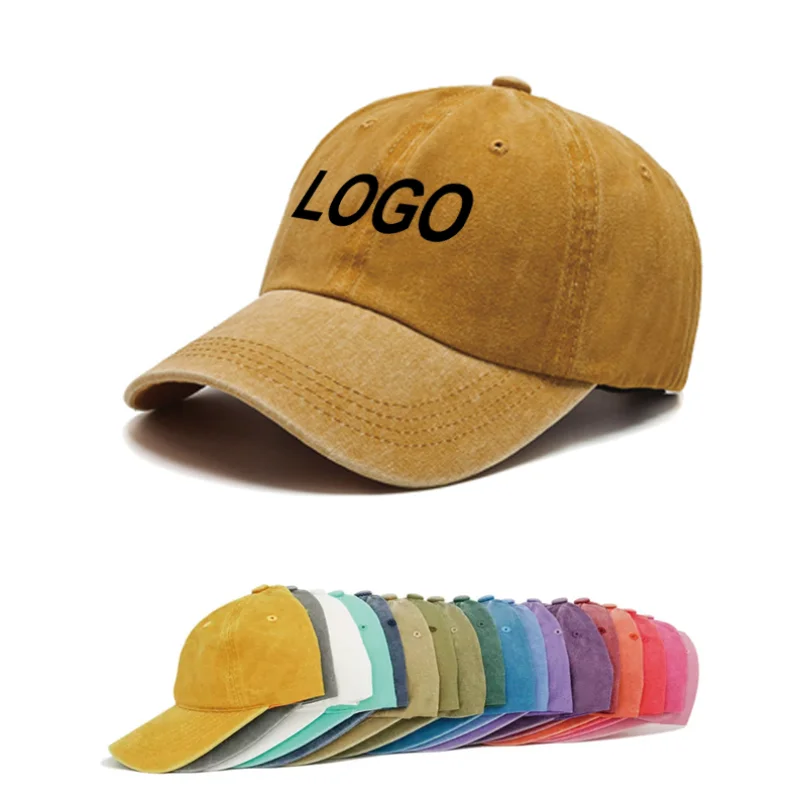 BSCI SEDEX Factory 100% Cotton 6 Panel Hat Washed Distressed Embroidered Bill Old Vintage Baseball Cap Gorras