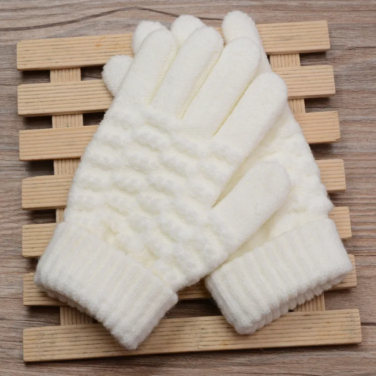 wefans Kids Boys Girls Warm Winter Soft Thick Knit Striped Mittens ski Gloves