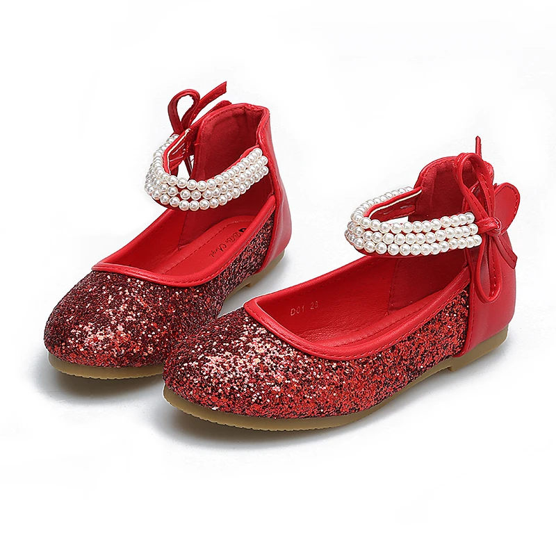 
Новинка 2021, блестящие туфли принцессы для девочек с блестками, детские туфли для свадебной вечеринки для девочек, танцевальная обувь с шариками  (1600212097836)