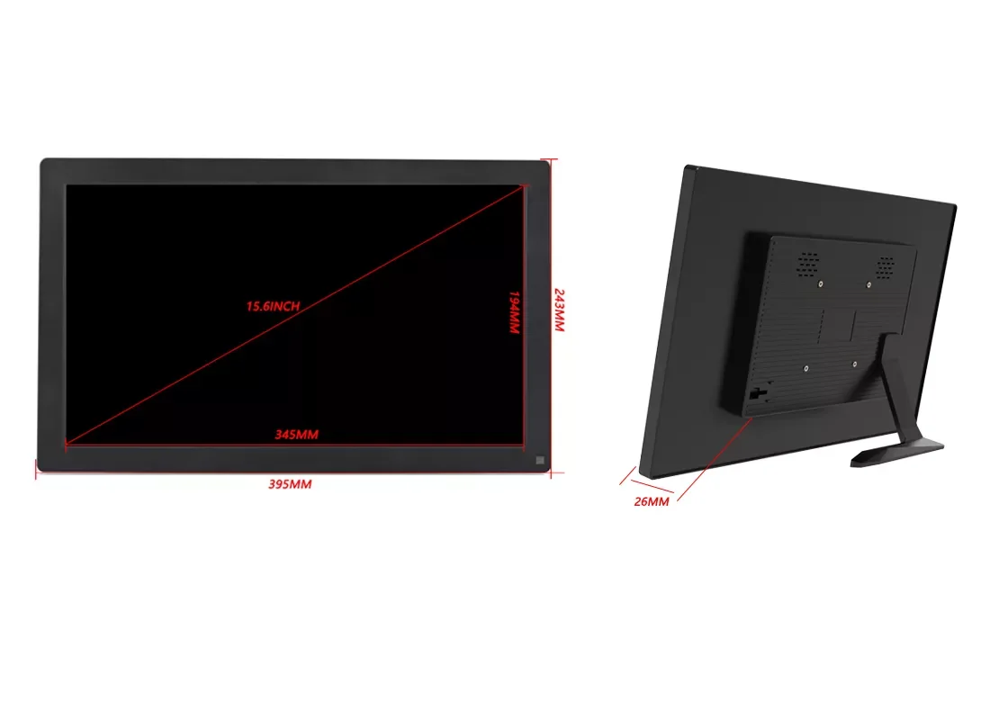 Factory OEM ODM 15.6 inch 1080P LCD Advertising Display Ads Player Commercial Screen with Vertical Mode