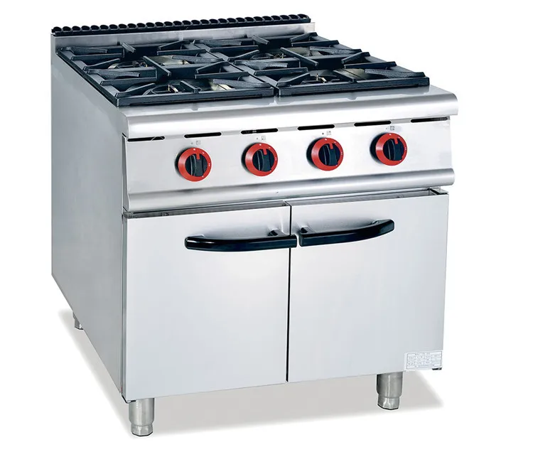 GH-787A (700mm) Lpg Gas Stove Commercial Cooking Range Natural Gas Cooking Range With 4-burner Oven