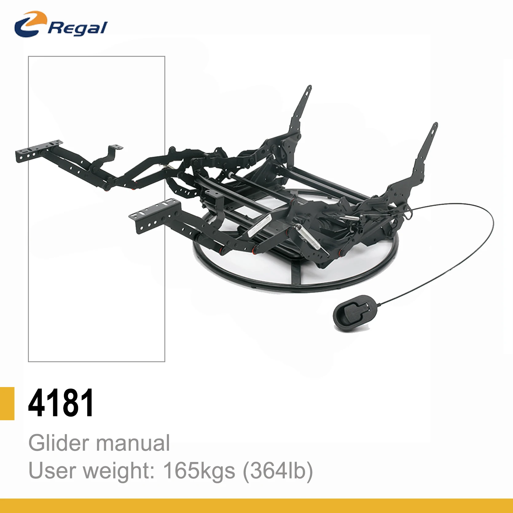 REGAL RG-81S Metal Manual Recliner Glider Chair Swivel Tilt Mechanism Modern Plywood Box Small Rig Camera Cage 3 Years