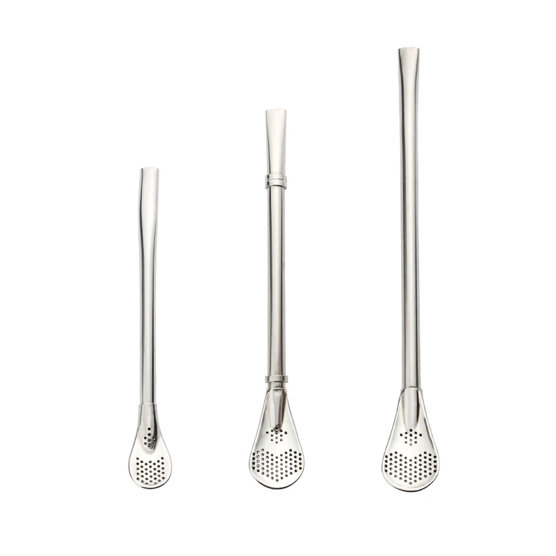 Нержавеющая сталь Yerba Mate чай Bombilla соломинка фильтр ложка Питьевая