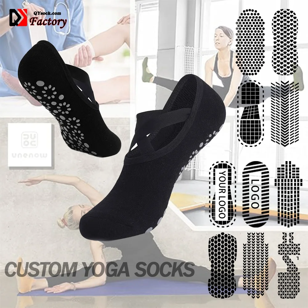 Custom  Non-slip Silicone Dot Socks Yoga Fitness Athletic Socks Hospital and Dance Studio Anti-skidding Socks