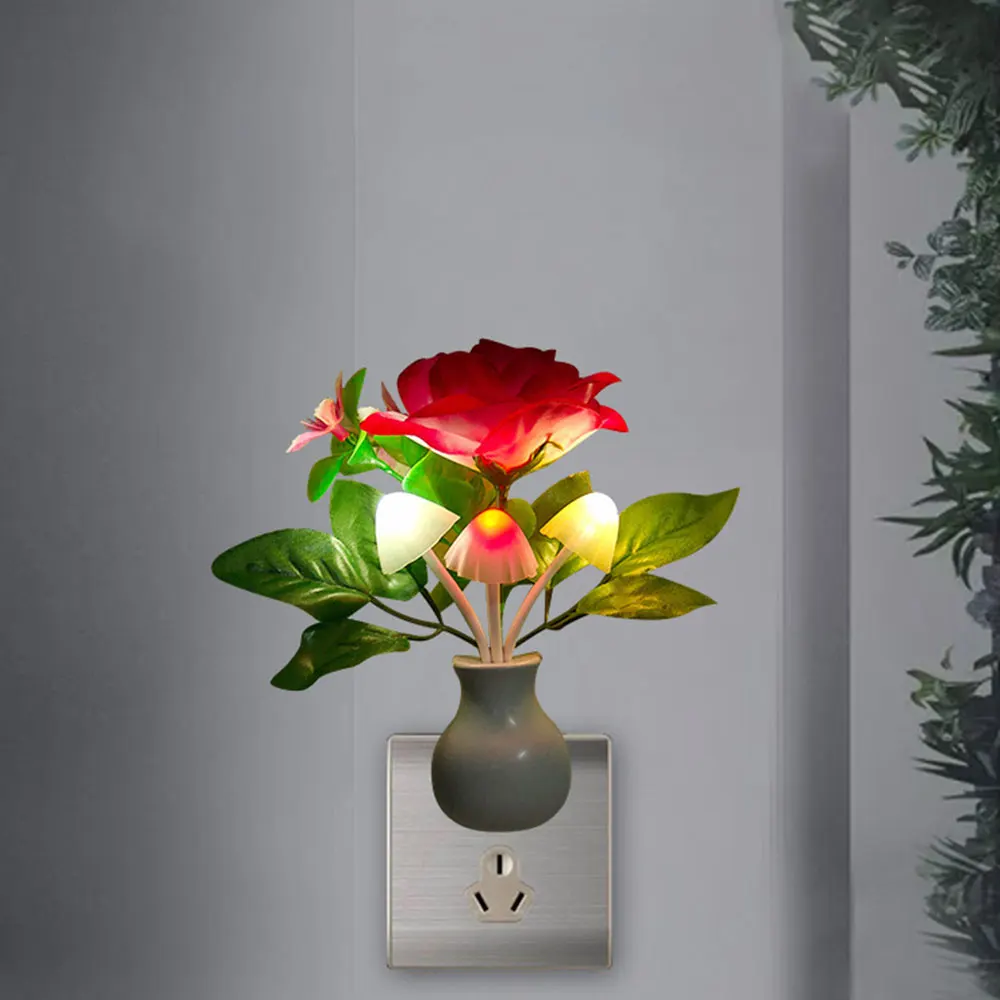 Color Change Plug-In LED Flower Lights Living Room Bedroom Decoration
