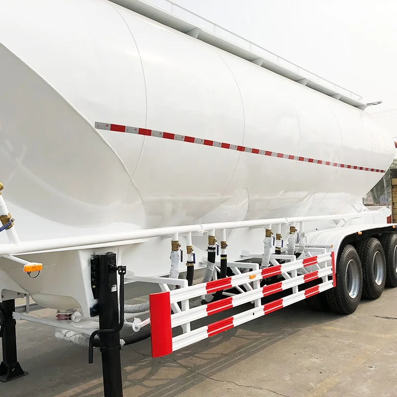 Vertical type 40cbm bulk cement tank semi trailer cement tanker with air compressor for sale