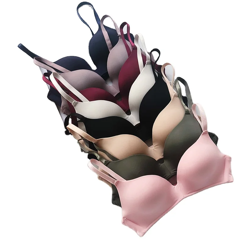 women basic style bras Asian girls small breast bras underwear sexy bra set seamless laser cut wireless thin cup brassier