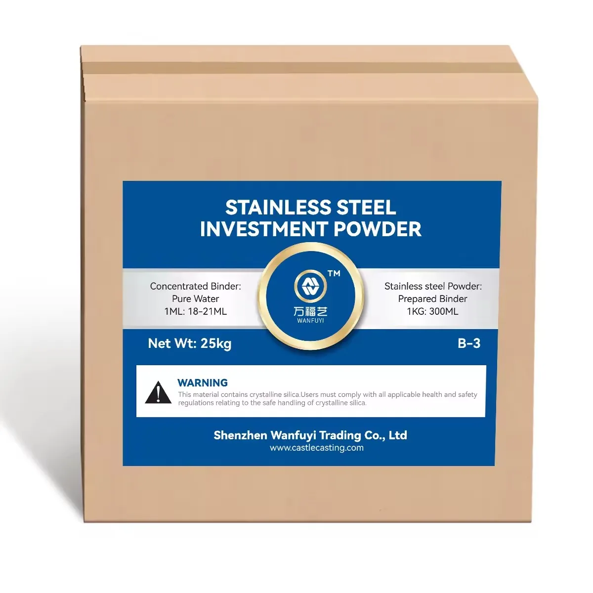 B5 Wanfuyi Economic Price Jewelry Powder Casting Powder Investment Powder -- Suitable for Gold Silver Copper Brass