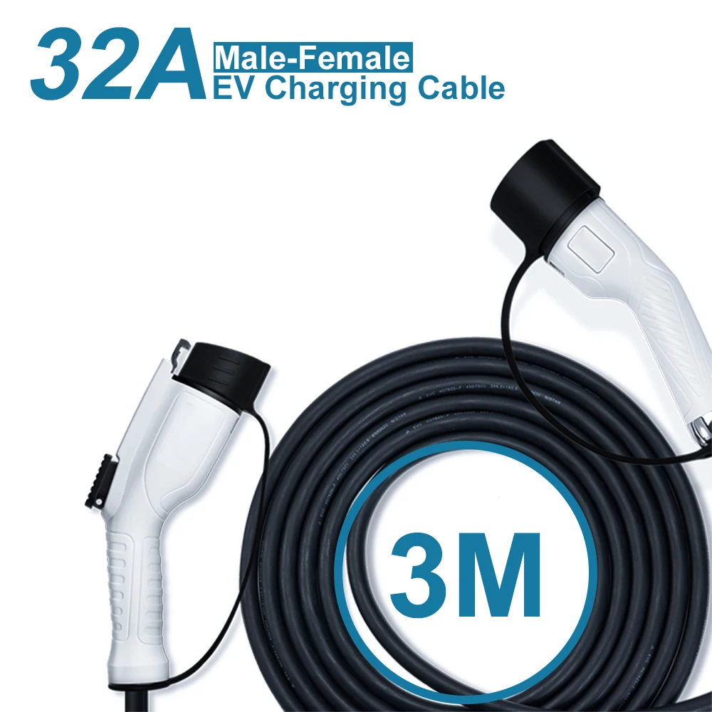 Maxgreen 32A Type 1 to Type 2 EV Charging Cable with 3 Meters Cable