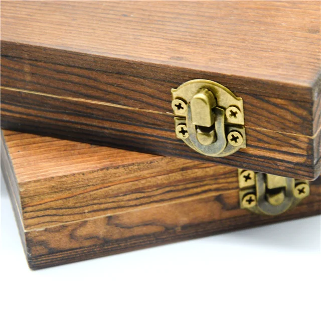 Hot sale factory price wooden box wooden packaging box with engraved logo for wallet