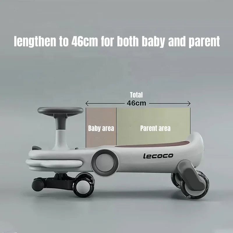 Upgraded Large Foot Pedal Baby Twist Car High Quality Multi Function Ride On Parent Child Twist Car for Kids 1-3 Years Old