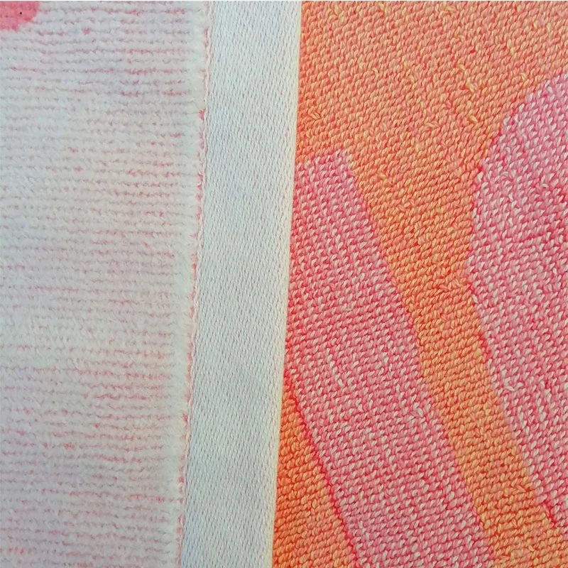 Promotional terry organic cotton beach towel custom name towel jacquard beach towel with logo