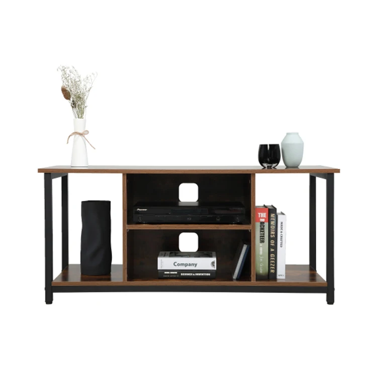 3 Tier Entertainment Center Modern TV Stand Media Console Table Industrial TV Cabinet Stand for TV up to 50 inch