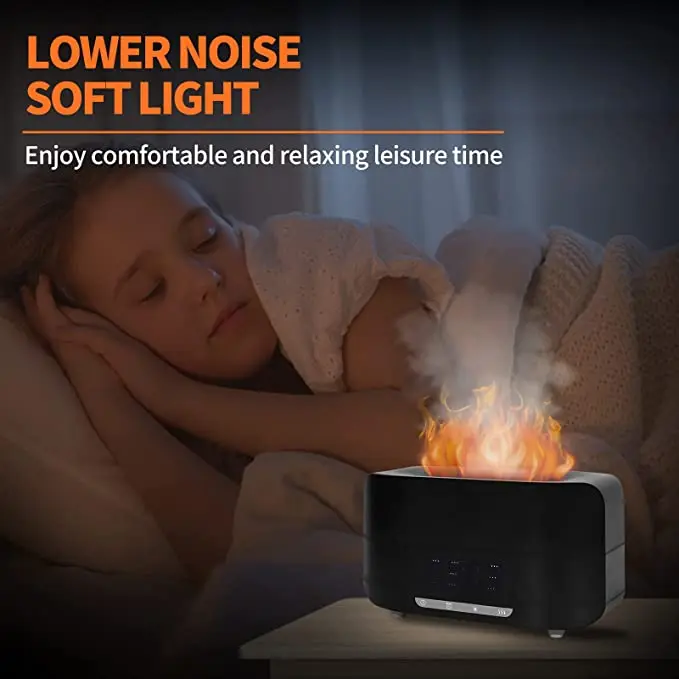 Smart Household Table Electric Ultrasonic DC Charge Fragrance Aroma Essential Oil Simulation Flame Aromatic Diffusers