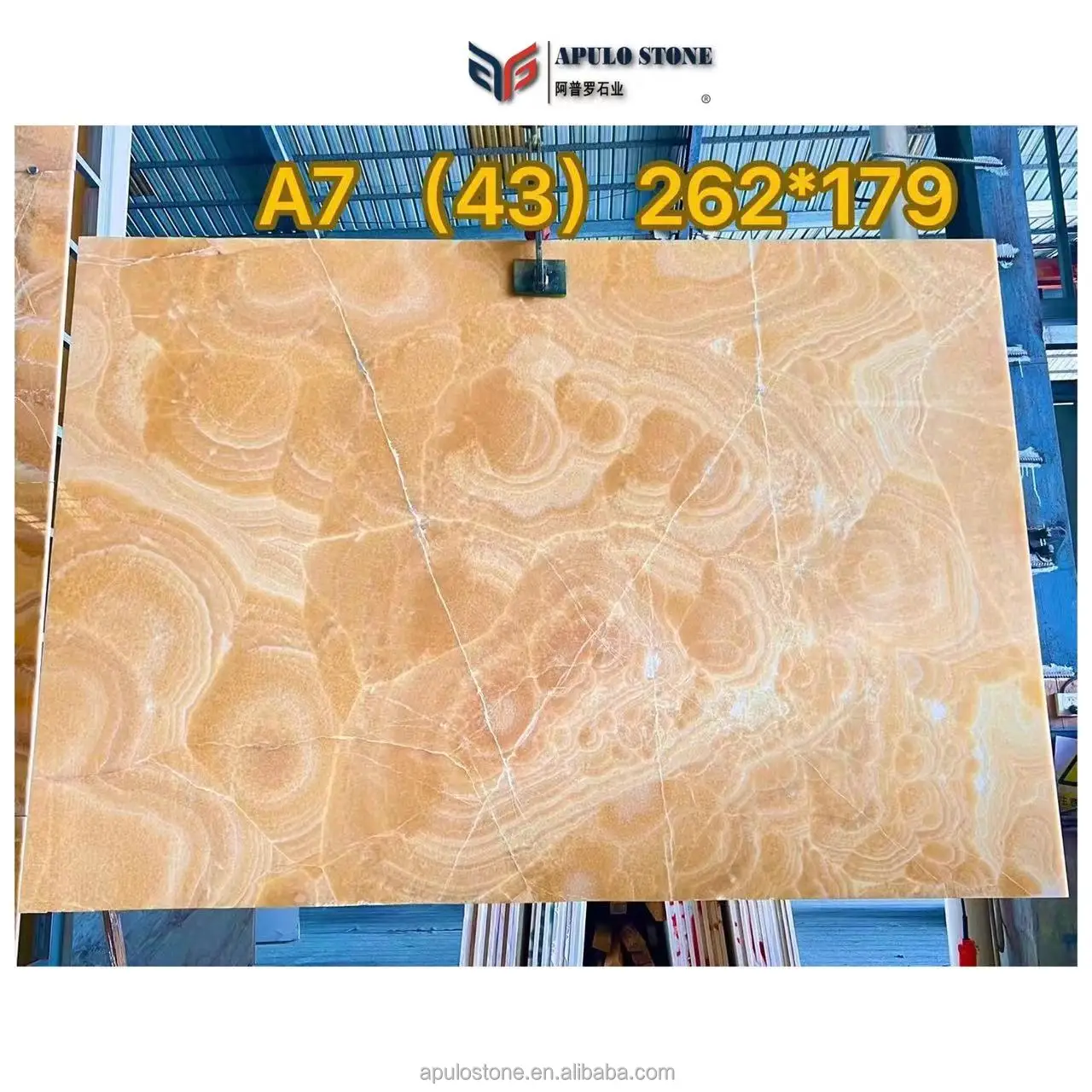 Hot selling China Honey Beige Polished Natural Stone Slab Wall Tile Yellow Onyx Orange Onyx