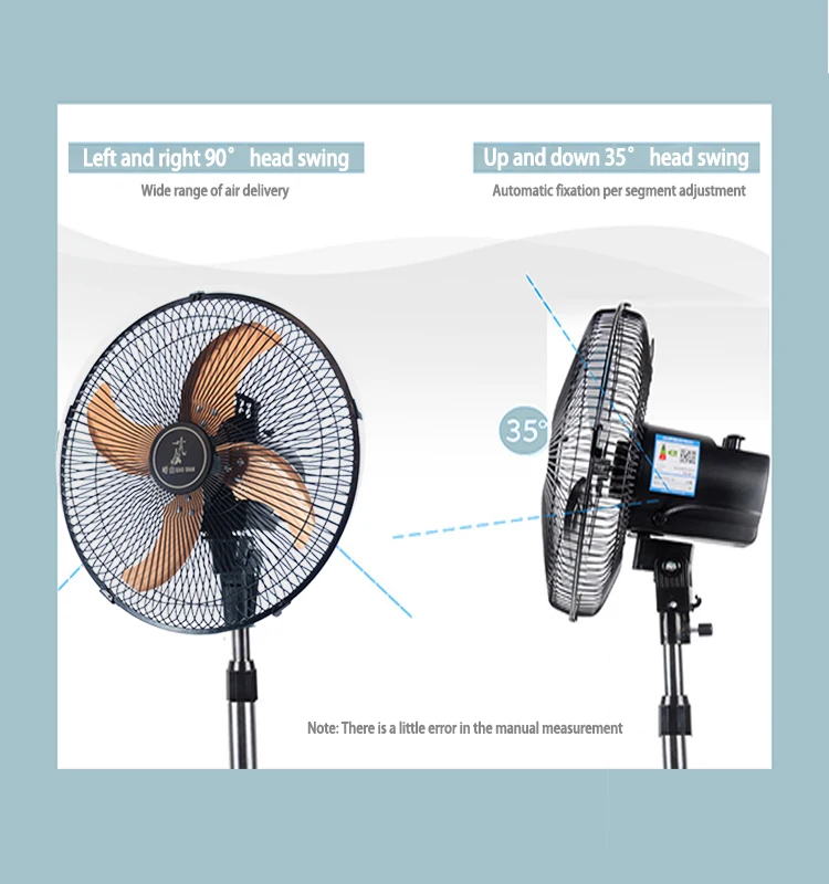 High quality home use gold round ox pedestal fan small standing fan 220v