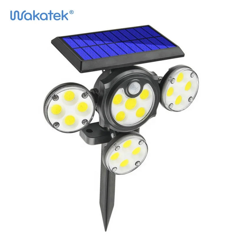 Светодиодный светильник WAKATEK на солнечной батарее с датчиком движения для сада светодиодные Настенные светильники