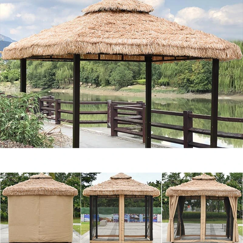 Awning Courtyard Tent Outdoor Thatched Pavilion Canopy Outdoor Stall Four-legged Umbrella Catering Pavilion