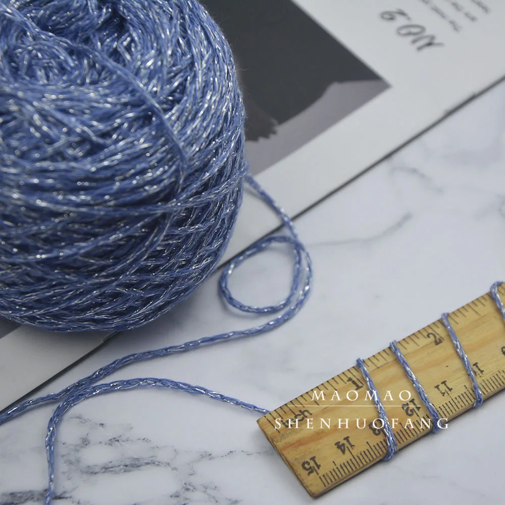 
Cotton hollow yarn with cotton coarse thread gold wool knitting doll flash light crochet thread light 