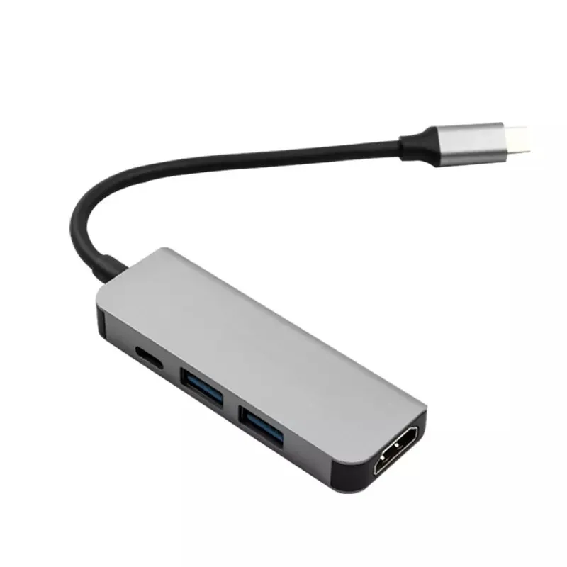 Universal 4 In 1 USB-C Hub C Type C To HDMI 2xUSB3.0 SD/TF Converter USB C Hub Docking Station Compatible For Mac book/Mobile 1