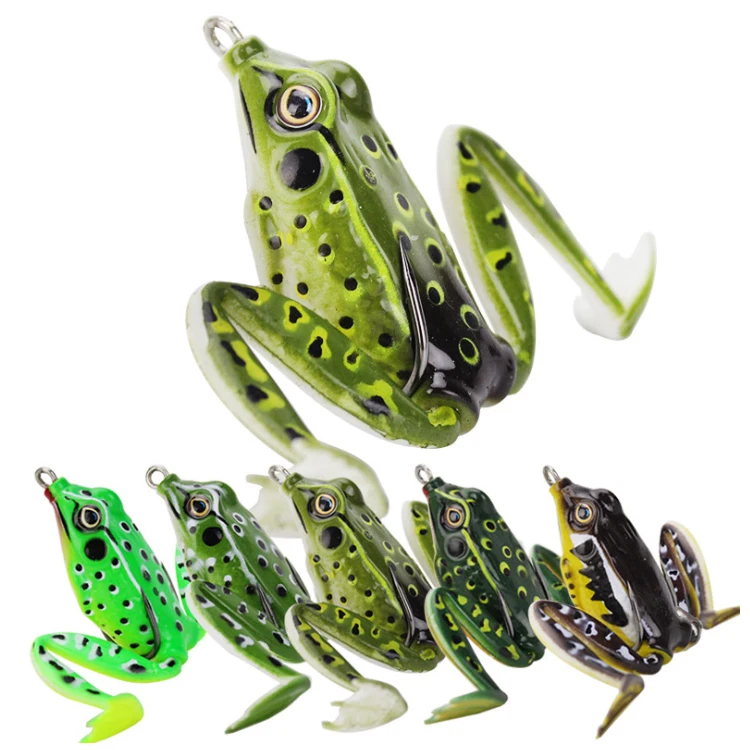 WeiHe 5cm/12g Soft Bass Bait Snakehead Lure Sinking Minnow Wobblers Plug Topwater Popper Frog Soft Fishing Lures Tackle