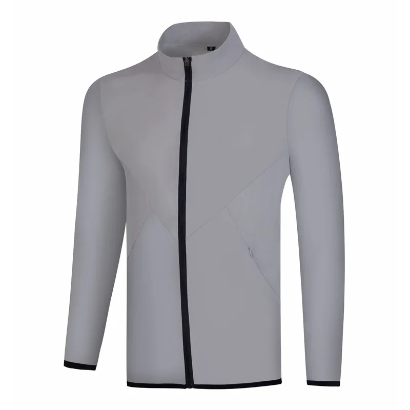 OEM Custom Quick Drying Breathable Jacket Golf Long Sleeved Jersey Golf Coat For Men