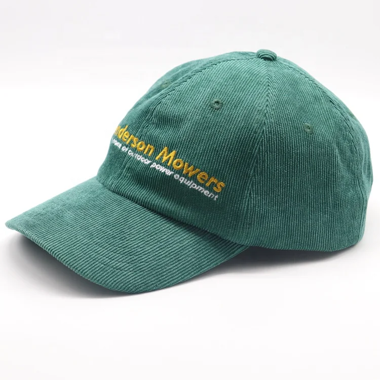 Бейсболка из вельвета с вышивкой, 6 панелей