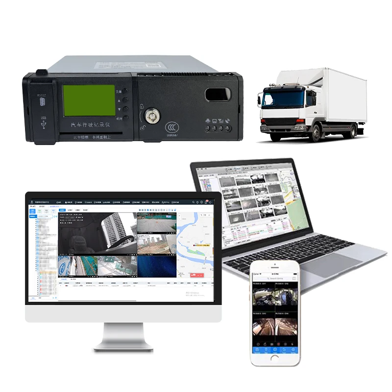 4G Mobile MDVR 8 Channel Car Vehicle 720/1080P HD Color Black Camera Lens SD Card Truck School Bus Car MDVR Dashcam