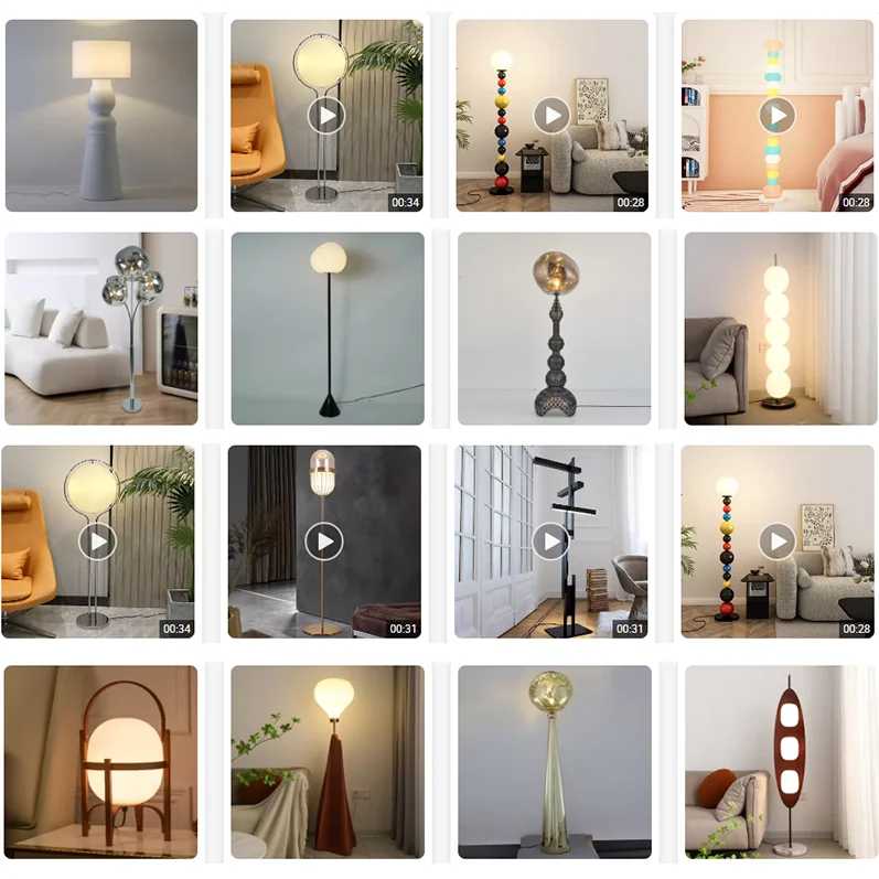 Globe lamp made in metal or resin Black and White Glass acrylic Column ball Floor Lamp ball for bedroom living decor