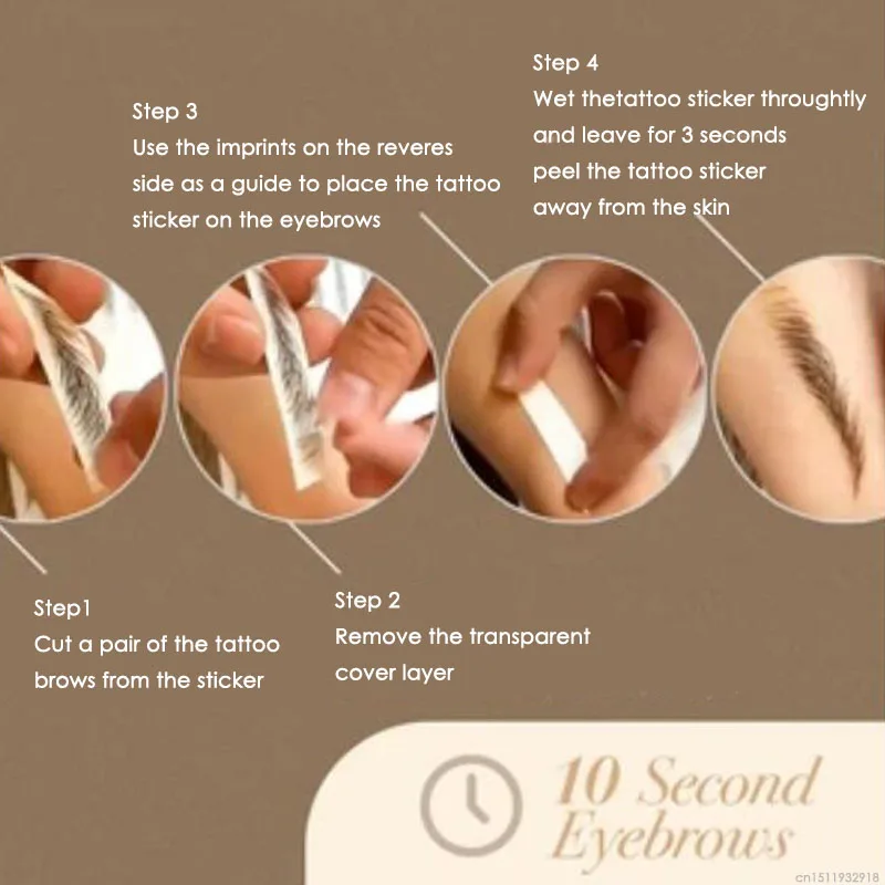 Ecological Bionic Eyebrows 6D Water-based Hair-liked Simulation Eyebrow Stickers Waterproof Lasting Eyebrow Templates Cosmetics