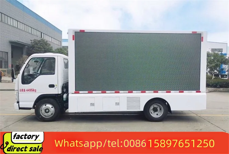 Isuzu HOWO Digital 3D Ad Mobile Box Truck Led Screens Led Display Sign For An Outdoor Truck Van