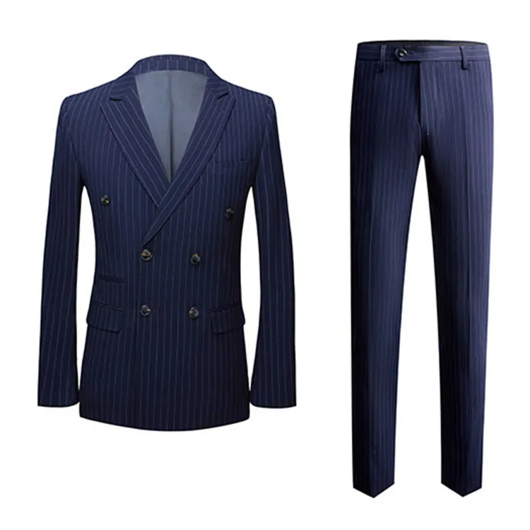 High quality wholesale mens formal business wedding dress windbreaker coat pant terno 2 pieces suits set for men