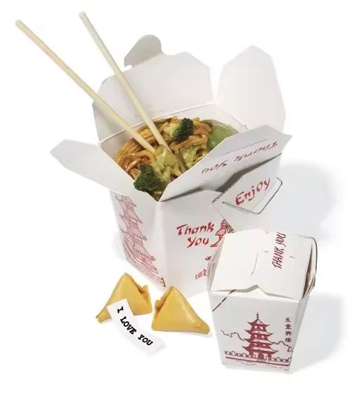 Printed Noodle Box Disposable salad Box Take Away Rice/Chicken Box High Quality Food Paper Packaging