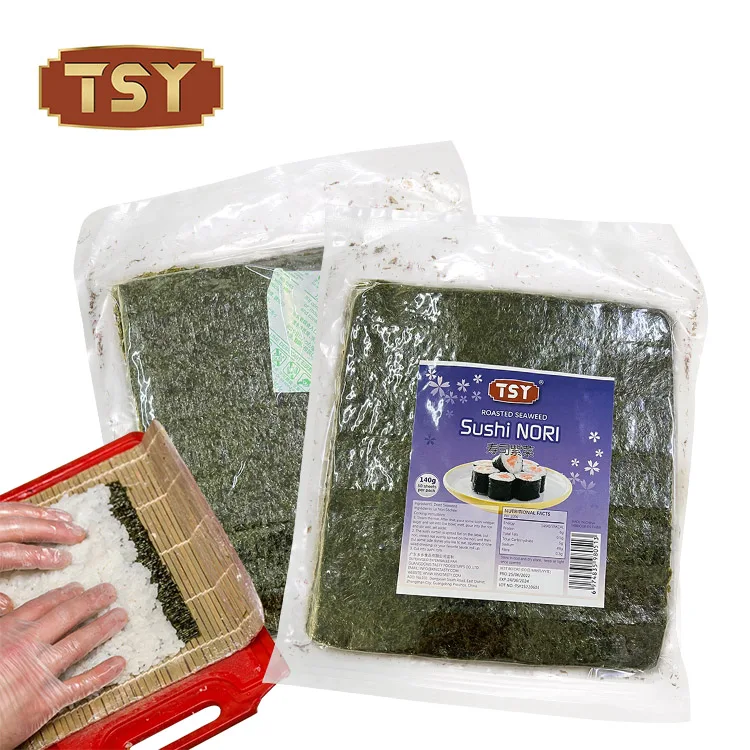 TSY Food оптовая продажа, оптовая продажа, заводская цена, японский ресторан, 10 листов, сушеные морские водоросли, жареные суши, Нори Водоросли