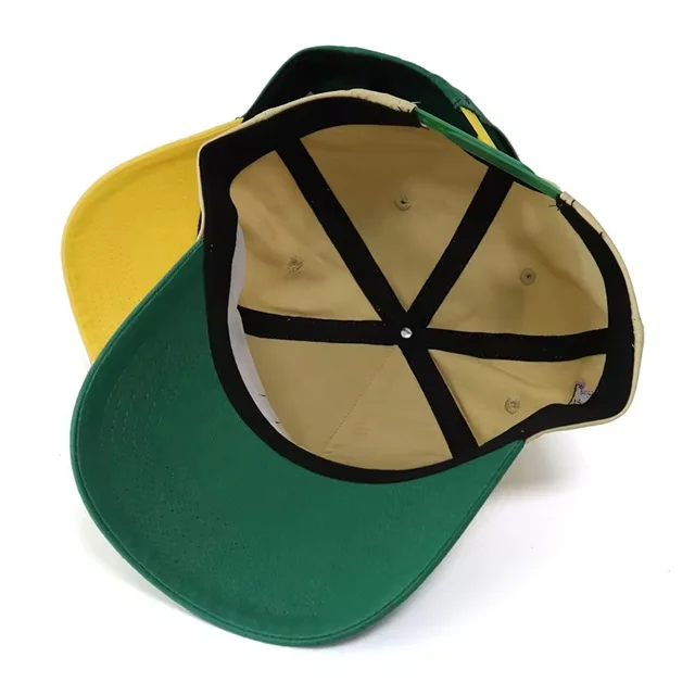 Custom Exclusive Designer Two-tone Gorra Sport Trucker Hat Cotton 3d Embroidery Plastic Strap Snap Back Baseball Cap
