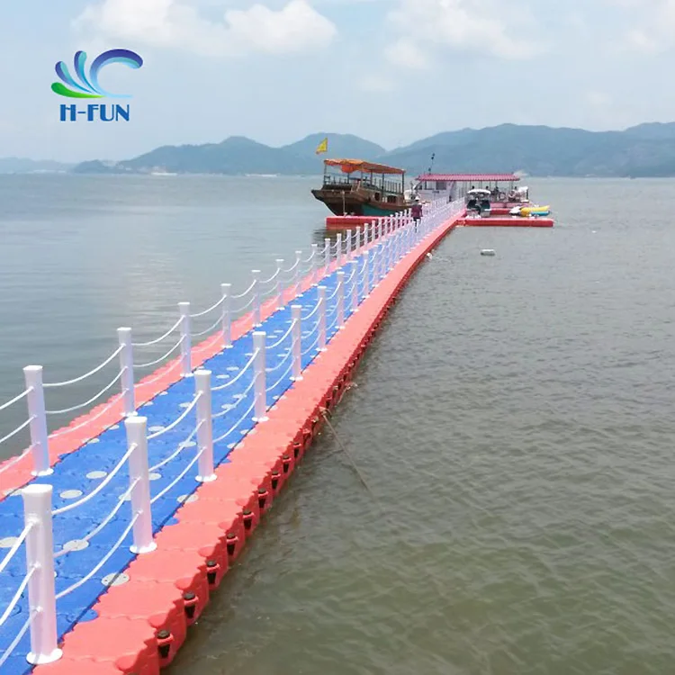 Easy to assemble HDPE hexagonal floating pontoon platform plastic floating platform