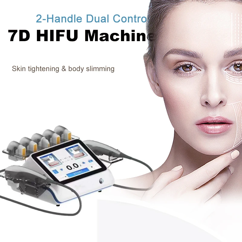 Portable Mini Focused 7d Vsmas slimming Machine Ultra Skin Tighten Body Contouring Anti Aging with 7 cartridges 