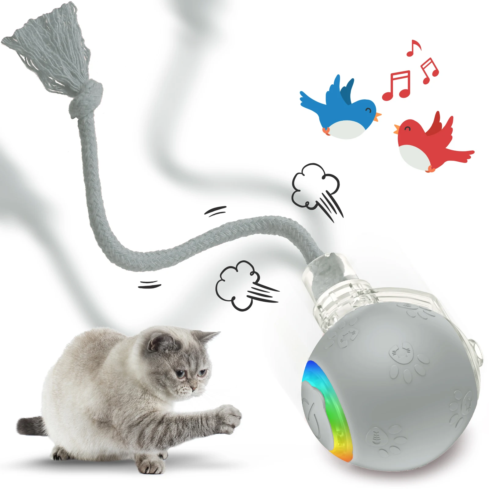 Pet Smart Toys Automatic Rolling Ball Electric Remote Control Dog Ball Interactive Cat Toy ABS Balls For Dogs Chew Toys