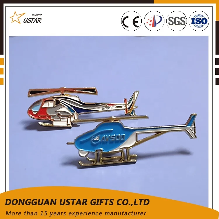 
Dongguan Enamel Lapel Pin Badge Custom Aircraft Model Painted Pin 3D Airplane Lapel Pins Badges 